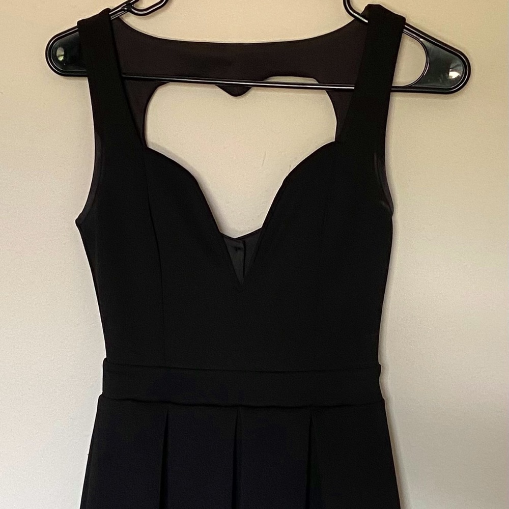Black Open-Back Mini Dress
